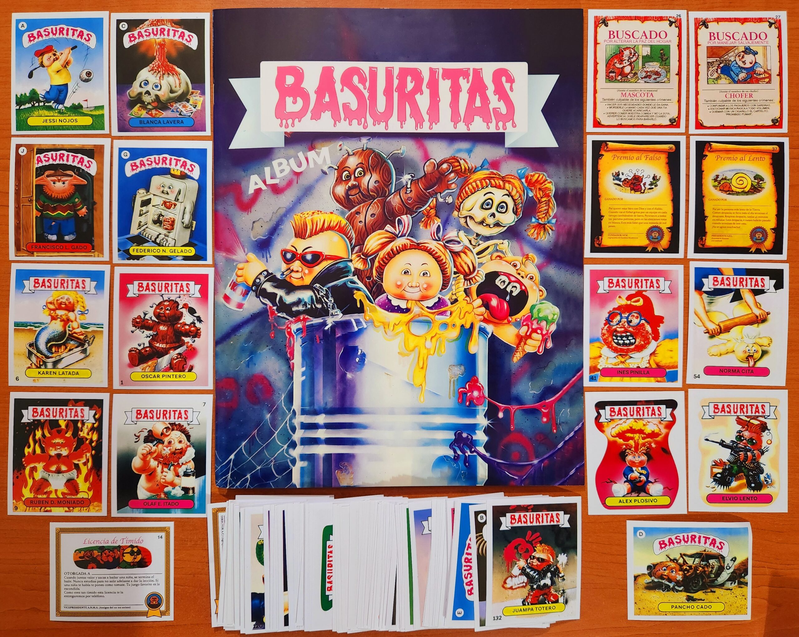 Basuritas 89': Álbum con todas sus láminas a pegar foto 1 Basuritas 89': Álbum con todas sus láminas a pegar foto 1